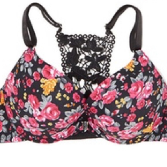 Youmita Bundle of 5 Floral Lace Racerback Plunge Bras - Picture 6 of 6